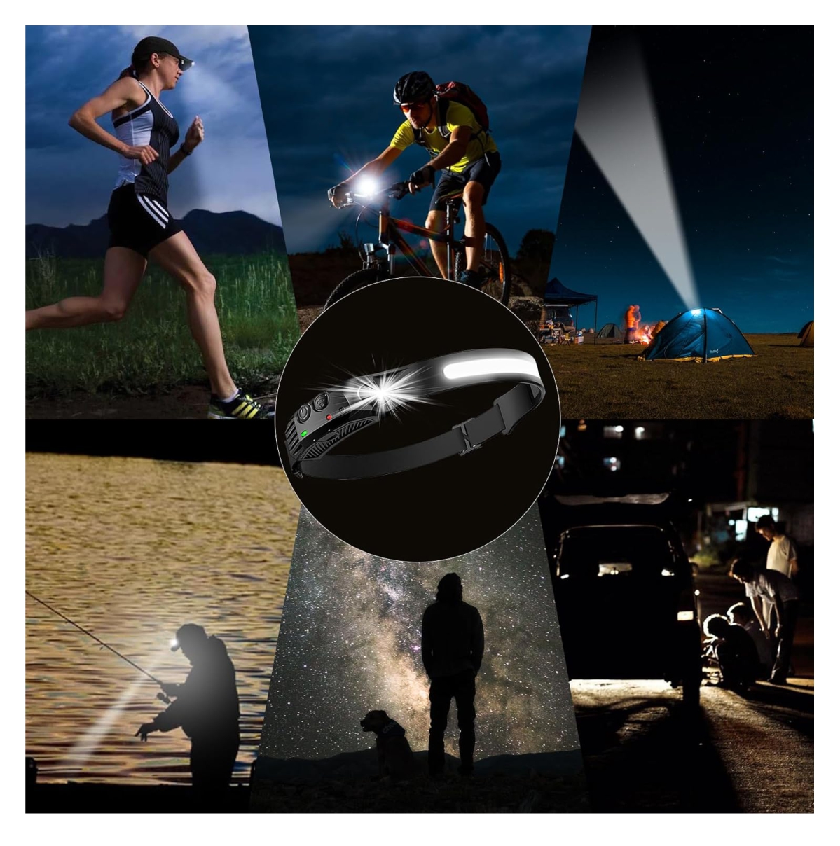 Miniatura 2 de Linterna Frontal Con Sensor Movimiento